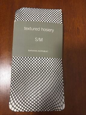 Banana Republic Black Fishnet Textured Hosiery